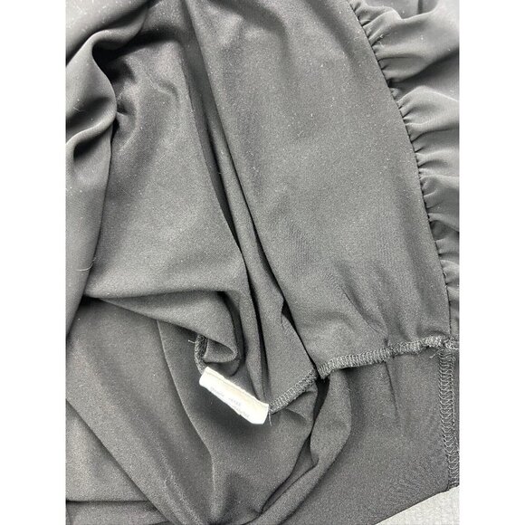 Joseph Rikkoff Sleeveless Dress Women's 6 Black Tie Neck Pleated Balloon Front - Picture 7 of 8